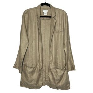 Soft Surroundings Longline Linen Jacket Size XS